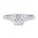 1.01 Carat Radiant Cut Diamond Three-Stone Engagement Ring flat