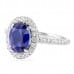 2.61ct Blue Sapphire White Gold Ring flat