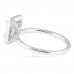 1.01 carat Radiant Cut White Gold Halo Engagement Ring back