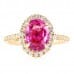 2.01ct Pink Sapphire Rose Gold Ring flat