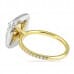 1.51ct Yellow Cushion Diamond Double-Halo Engagement Ring back