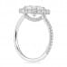 1.71ct Round Diamond in Cushion Halo Engagement Ring profile
