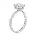 2.01ct Cushion Diamond Bezel Band Engagement Ring side
