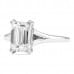 1.79ct Emerald Cut Diamond Split Band Engagement Ring flat