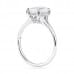 1.79ct Emerald Cut Diamond Split Band Engagement Ring profile