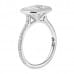 Radiant Moissanite Bezel Set Engagement Ring profile