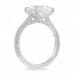 4.01 carat Oval Diamond Three-Row Engagement Ring profile