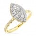 0.80ct Marquise Diamond Two-Tone Halo Engagement Ring top