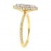 0.80ct Marquise Diamond Two-Tone Halo Engagement Ring side