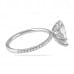 2.00ct Pear Shape Diamond Pave Basket Engagement Ring