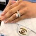 3.60 carat Cushion Cut Diamond Solitaire Engagement Ring chanel