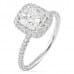 1.30 Carat Cushion Diamond Double-Edge Halo Engagement Ring angle