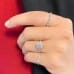 1.90 carat Round Diamond 6-Pave Prong Engagement Ring on ladies hand