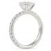 1.50 carat Round Diamond Four Prong Engagement Ring profile