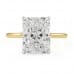 4.50 Radiant Cut Two-Tone Solitaire Signature Wrap Ring flat