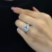 4.72 carat Antique Cushion Lab Diamond Halo Engagement Ring hand