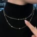Paper Clip Diamonds By The Yard Necklace 18"