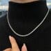 6.55 carat TW Lab Diamond Illusion Set Tennis Necklace neck