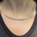 11.79 carat TW Lab Diamond Four Prong Tennis Necklace worn
