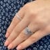 3.04ct Hybrid Step Cut Lab Diamond Engagement Ring hand