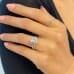3.50 carat Antique Cushion Lab Diamond Engagement Ring lifestyle