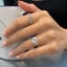 3.06 carat Cushion Cut Lab Diamond Three-Stone Ring hand