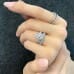 3.01 carat Pear Shape Lab Diamond Three-Stone Ring hand