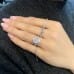 5.05 carat Cushion Cut Lab Diamond Three-Row Engagement Ring hand