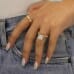 3.14 carat Princess Cut Lab Diamond Two-Tone Signature Wrap Ring pocket