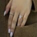 2.06 carat Pear Shape Lab Diamond Two-Tone Solitaire Ring pocket