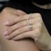2.08 carat Cushion Cut Lab Diamond Signature Wrap Ring hand