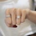 1.76 carat Radiant Cut Lab Diamond Double Prong Three-Stone Ring fist