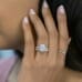 .90 carat Oval Diamond White Gold Halo Engagement Ring lifestyle