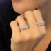 1.71 carat Round Diamond Pave Engagement Ring hand