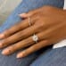 1.74ct Asscher Cut Diamond Classic Halo Engagement Ring hand