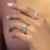 1.61 carat Cushion Diamond Braided-Band Engagement Ring hand