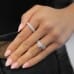 1.50 carat Round Diamond Four Prong Engagement Ring hand