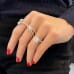 2.51 carat Cushion Diamond Encrusted Basket Engagement Ring hand