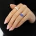 2.59 carat Marquise Sapphire Invisible Gallery­™ Ring hand