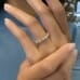 1.65ct Alternating Size Round Diamond Shared Prong Eternity Band finger