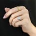 3.81 carat Radiant Cut Lab Diamond Bezel Set Engagement Ring hand