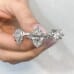 3.01 carat Pear Shape Lab Diamond Three-Stone Ring three
