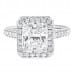 3.01 Carat Radiant Cut Platinum Engagement Ring flat