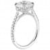 3.01ct Round Diamond Platinum Cathedral Engagement Ring profile