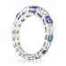 Sapphire and Diamond Tapered Eternity Band side