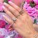 .30 ct Heart Shape Diamond Rose Gold Super Stackable Ring flowers