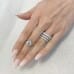 3.40ct Pear Shape Angled-Set Eternity Band paired