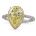 pear shape yellow diamond engagement ring