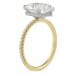 3.23 carat Pear Shape Diamond Signature Wrap Engagement Ring upright
