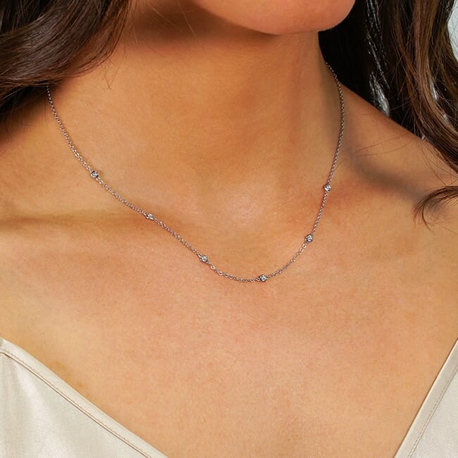 moissanite by the yard necklace